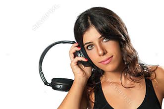 DJ Girl and Headphones