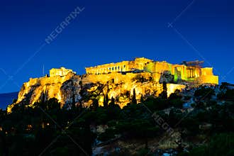 Night Scenes of Acropolis and Parthenon