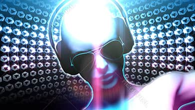 Diamond DJ Girl Disco Ball