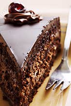 Chocolate cake slice