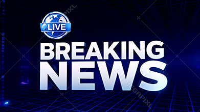 Breaking News 3D Intro for TV Broadcasts, YouTube News Channels & Emergency Alert Videos