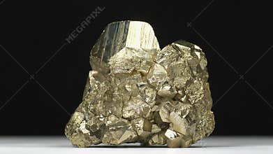 Mineral pyrite or iron pyrite, also known as fools gold, is an iron sulfide