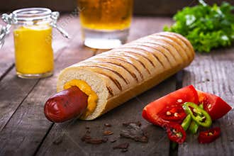 French hot dog grill