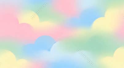 Soft Pastel Gradient Blending Colors Dreamy Background Gentle Hues Gentle Shape Overlap