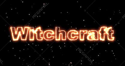 witchcraft animation on black