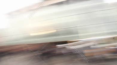 Tear gas bomb explode in the sky after being thrown by a riot officer