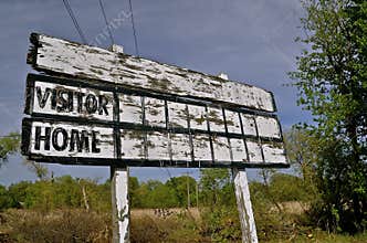 Old wooden baseball scoreboard