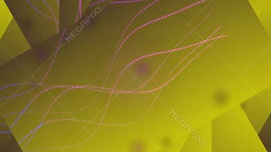 Yellow geometric shapes with lines and dots