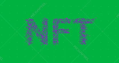 Animation of purple nft over transparent background