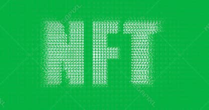 Animation of white nft on transparent background