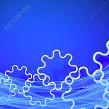 Abstract technology background. 3D computer generated.