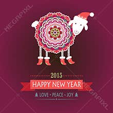 Happy New Year 2015 sheep