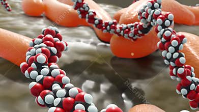 A 3d animation of Komagataeibacter hansenii, a type of acetic acid bacteria.