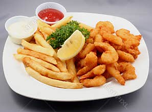 Plate of fried food