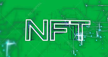 Animation of nft and connections on transparent background