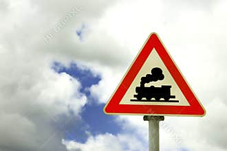 Rail crossing - road sign