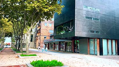 VAULX-EN-VELIN, FRANCE - OCTOBER 11, 2025. Planetarium of Vaulx-en-Velin modern building