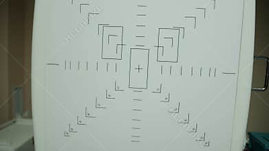 X-ray table for taking X-ray images from different positions in the X-ray room of the hospital. Modern medical equipment