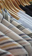 Stylish woven fabrics on display in local market