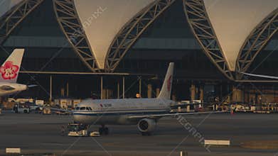 Air China Airbus A321 at Suvarnabhumi airport