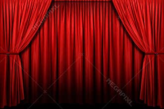 Red Stage Curtain