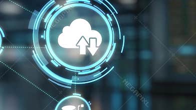 Data backup cloud system network connection concept Gist