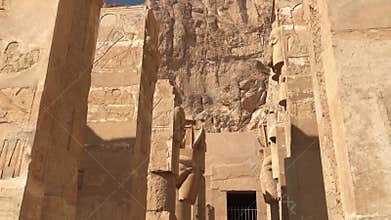Hathor capital columns at the Mortuary Temple of Hatshepsut