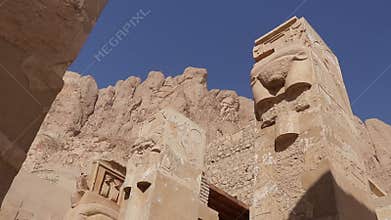 Hathor capital columns at the Mortuary Temple of Hatshepsut