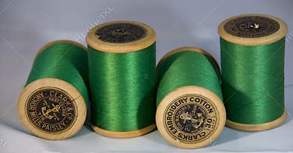 Vintage retro sewing thread.