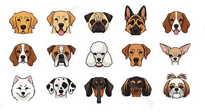 Cartoon Dog Breeds Collection
