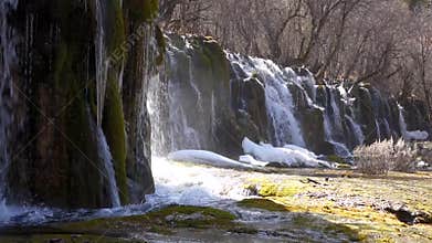 Waterfall in winter