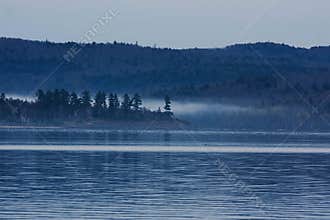 Mist over the Baskatong reservoir