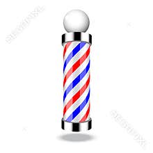 Classic barber shop pole