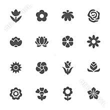 Flower icon set