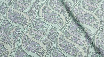 Elegant Abstract Swirl Pattern Textile Fabric Texture