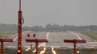 Footage an empty airstrip