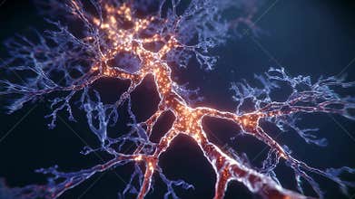 Neuron firing showing neurological disease progression