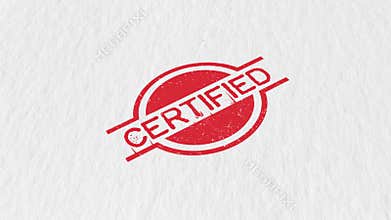 CERTIFIED Red Color Stamp