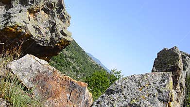 Huge stones on the mountain