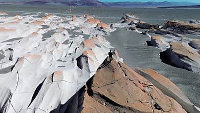 Aerial view of Campo de Piedra Pómez in Antofagasta de la Sierra, Argentina