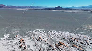 Aerial view of Campo de Piedra Pómez in Antofagasta de la Sierra, Argentina
