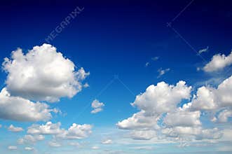 Blue sky with white clouds