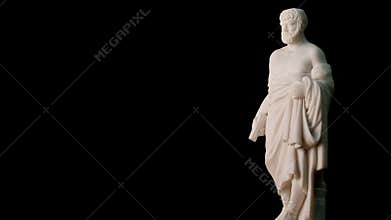 The sculpture of the ancient Greek philosopher