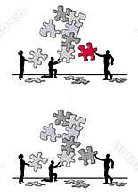 Team Puzzle Piece Problem Solving