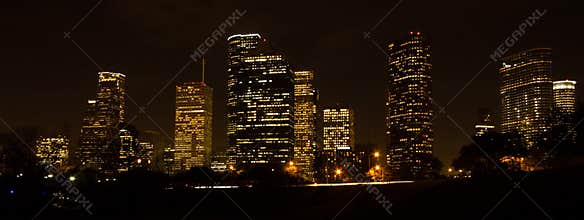Houston skyline at night