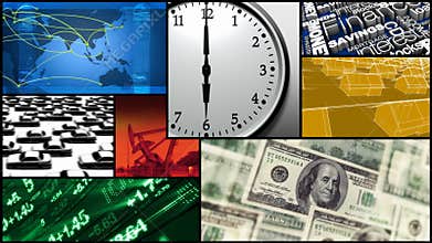 Montage - Time, Finance, Money, Business