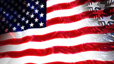 Stars & Stripes USA Flag 3D (Loop)