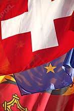 Three flags