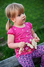 Young girl on picnic