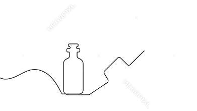 Pipette continuous one line art animation seamless loop medical laboratory video clip